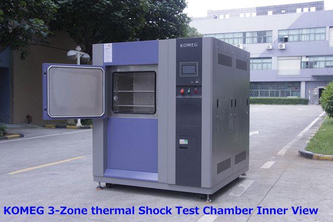 CE Mark 3 - Zone Thermal Shock Test Chamber untuk Uji Keandalan Suku Cadang Mobil
